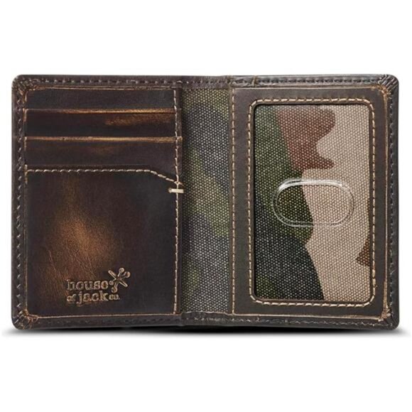 Slim Card WalletBifold Credit Card Wallet For MenFull Grain Cowhide